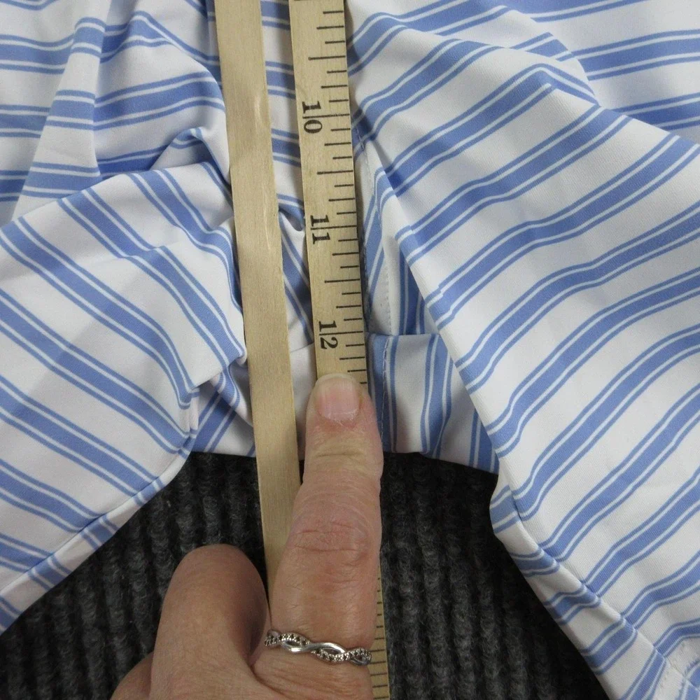 Henry Duvall Swim Shorts Mens M Blue White Striped Trunks Lined Drawstring NWT
